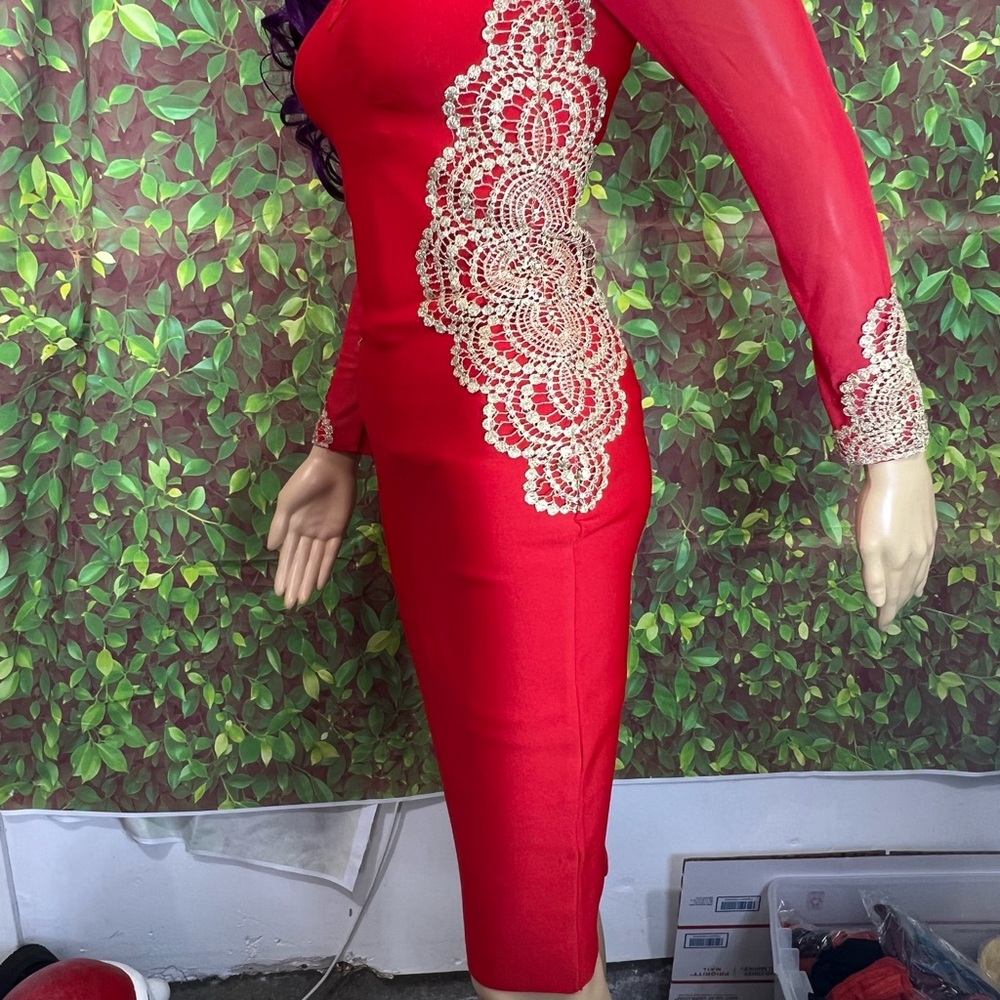 Adice Red Zip-Up Dress - Picture 5 of 15